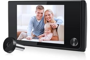 Nimomo Electronic Door Viewer, SN-35A 3.5 Inch 120 Degree Wide Angle Electronic Cat Eye/CE Certification (Black) without Battery