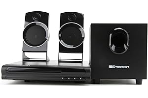 Emerson ED-8050 2.1 Channel Home Theater DVD Player and Surround Sound System with Subwoofer, HDMI Output, USB Playback, and Dual Speakers – Ideal for Immersive Movie and Music Experience