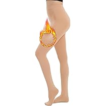 DIKER Thermo Strumpfhose Damen - Warm Gefüttert 220g High-Waist Elastisch