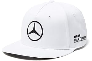 MERCEDES-BENZ Mercedes AMG F1 Team Driver Puma Hamilton Flat Peak Casquette Blanc Officiel 2018