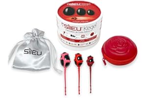 Sileu Kegel Bolas Chinas Huevos Yoni Kegel Fortalecimiento Suelo Pélvico Control de Vejiga, Silicona Médica + 3 Piedras Semipreciosas - Obsidiana