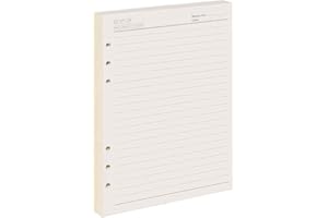‎AOMIDUO Aomiduo Nachfüllbares A5 Papier Liniert Nachfüllpapier 100 Blätter 6 Löcher Liniertes Papiers für A5 Notizbuch Tagbuch für Agenden Planer Tagebücher Tägliches Tagebuch Skizzen Malen Notizblätter