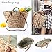 Produktbild Dough.Q Damen Handgefertigte Stroh Gewebte Strandtasche,Sommer Strandtasche Große Kapazität Umhängetasche Handtasche Mit Doppeltem Zweck Andgewebte Handtasche Für Sommer Im Freien Strandtaschen