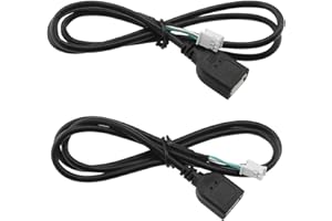 Be In Your Mind 2 adattatori per cavo di prolunga USB per auto, connettore a 4 pin e 6 pin, 76 cm, compatibile con autoradio Android stereo USB Flash Drives ricarica rapida telefoni cellulari