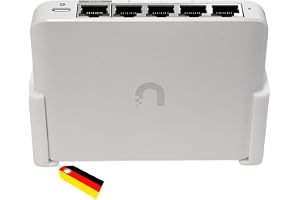 MECHONIX Hållare för Ubiquiti USW-Flex Mini, bords- och väggmontering, väggfäste, fäste, vit (2,5 G USW Flex mini)