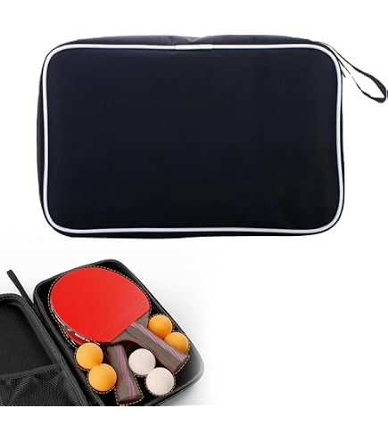 Étui de rangement rigide pour raquettes de ping-pong - Peut contenir 2 raquettes de tennis de table - Résistant aux chutes - Cadeau