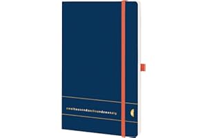 ‎CHRONOPLAN Chronoplan 50486 Buchkalender Kalendarium 2026 (Terminplaner A5 (135x210mm) mit Softcover, Wochenplaner, 1 Woche auf 2 Seiten, mit Stiftschlaufe, Einmerkband, Gummiverschluss) Elementary, Dunkelblau