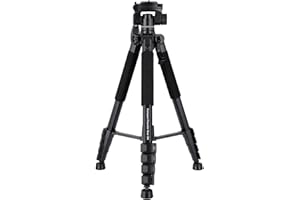 Rollei Kompaktowy Traveler Star S4 Statyw, 188 cm Lekki aluminiowy statyw z 3-drożną obrotową głowicą Fotograficzną Statyw fotograficzny i Smartfon z uchwytem na telefon