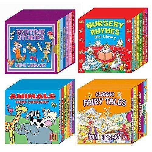 Mini Library Board Books - Black Friday - Cyber Monday Special Bumper Gift Pack for Toddlers, Children, Babies - Bedtime Board Book - Nursery Rhymes Board Book - Fairy Board Book - Animals Board Book Mini Library - 24 Board Books Collection Set RRP £17.96 - Yours for Just £10.99 - While Stock Lasts