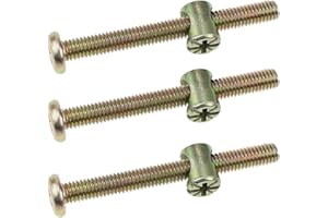 JPGhaha Tornillo para Mueble M6 Hexagonal y Tuerca Cilíndrica 60 mm Perno de Conector Acero al Carbono Galvanizado con Llave Hexagonal Ideal para Fijar Mueble de Madera Estante o Cuna 10 Piezas