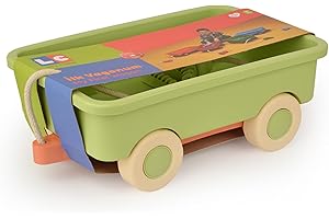 ‎LET'S BE CHILD Spielzeug-Zugwagen für Kinder | Innen- und Außenbereich Ziehbarer Handwagen Geeignet für Kinder Ab 2 Jahren Garten- und Strandspielzeug | Geschenke für Mädchen und Jungen (Hellgrün)