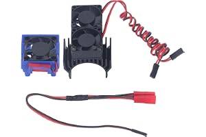 Topyond RC 5V kylflänsfläktsats för Traxxas Slash 4x4 VXL RC-bil, effektiv motorkylning, vattentät, aluminiumlegeringsbyggd R