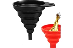 MOLONG Imbuto Motore Compatibile con Auto Imbuto Liquido in Silicone Universale Cambio Fluido Lavavetri Lmbuti Compatibile con Cambio Benzina Olio Motore Automatico Portatile Pieghevole (Nero)