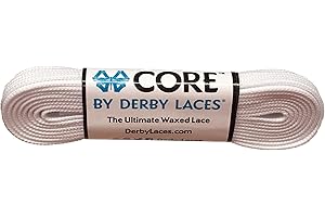 Derby Laces CORE Narrow 6mm Waxed Lace for Figure Skates, Roller Skates, Boots, and Regular Shoes