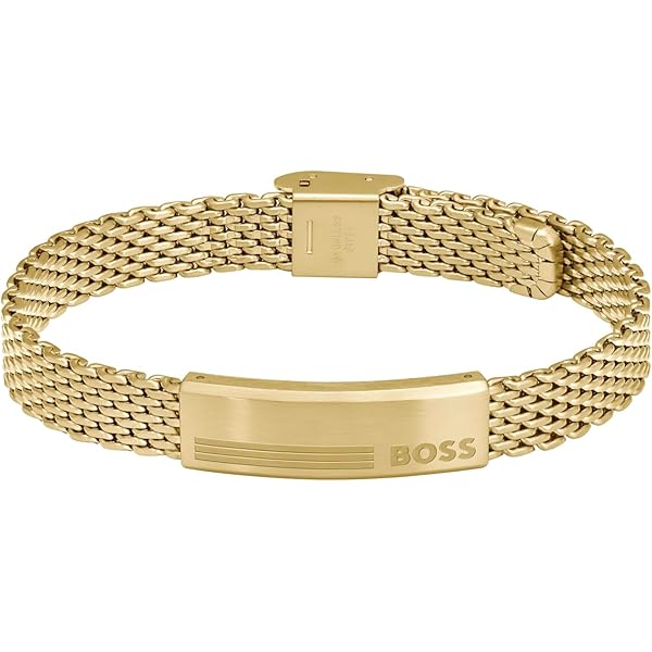 BOSS Jewelry Men's KASSY EMBLEM Collection Chain Bracelet In Stainless Steel With A Black Enamel Plaque - 1580679S - View #12