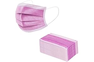 ONE BEST DEAL 100 x Disposable Face Masks | 3-Layer Breathable Face Mask with Extra Strong Elastic Ear loops | Flexible & Comfortable | Face Mask for Men & Women