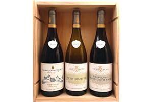 FEEL ROUGE Coffret Grands Vins de Bourgogne - Maison Albert Bichot : 1 Petit Chablis 2022 + 1 Bourgogne Pinot Noir 2019 + 1 Hautes Côtes de Beaune 2021 !