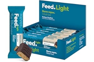 FEED. SMARTFOOD Barres-repas minceur Feed. Chocolat sésame | 250kcal, faibles en sucre | Konjac, protéines, fibres & 25 vitamines et minéraux | Made in France, vegan & sans gluten | 6x70g