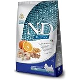 N&D Ocean D&uuml;ş&uuml;k Tahıllı Balık Portakallı Mini Irk Yetişkin K&ouml;pek Maması - 2.5 kg