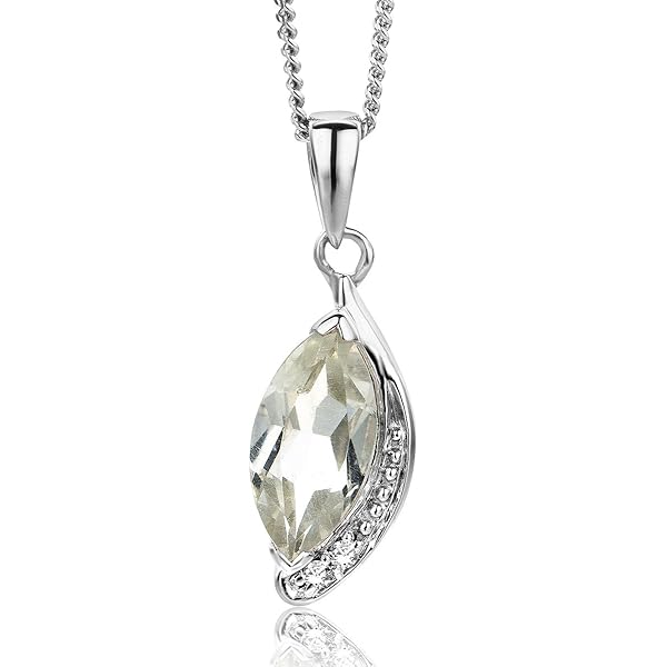 Never Say Never Precioso Collar De Oro Blanco De 18k Con Un Topacio Azul De 3.65cts, De Color Y Brillo Extraordinarios, Con Cadena Veneciana De 45cm Todo Oro De 18k
