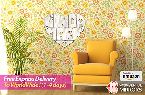 Reflect your love with a Heart-Shaped Mirror Personalized with your Name – Express Delivery to Worldwide via DHL - 4