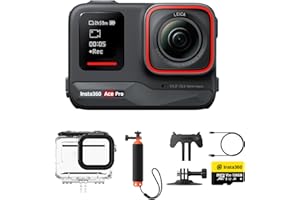 Insta360 Ace Pro Paquete Buceo: Cámara de acción Impermeable, Sensor Insignia de 1/1,3", reducción de Ruido IA Imagen máxima, 4K a 120fps, Pantalla abatible 2,4" y Funciones de IA, para Deportes