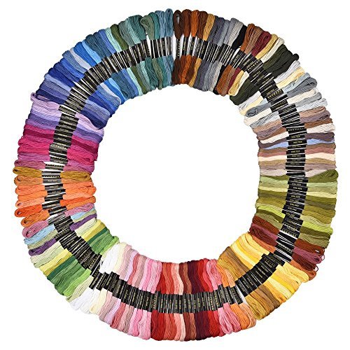 eBoot Multicolor Stickgarne Kreuzstich Basteln Nähgarn, 150 Stück