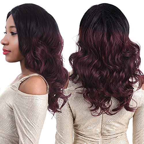 Ombre Brésilienne Vague de Corps 3 Bundles 2 Tons Non Remy Cheveux Bundles 100% Humain Vierge Cheveux Weave Trame T1B / 99J Couleur (18" 20" 22")
