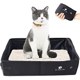 Foldable Cat Litter, Portable Cat Travel Litter, Waterproof and Easy to Clean Kitten Toilet for Indoor Outdoor Camping Travel