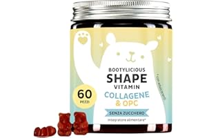 Caramelle Gommose Peptidi di Collagene VERISOL e OPC - Senza Zucchero - Integratore Antietà per Pelle Luminosa e Idratata - Estratto Semi d'Uva - Con Vitamina C ed E - 60 pz - Bears with Benefits