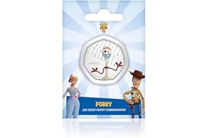 THE KOIN CLUB Toy Story 4 Disney Gifts Pièce de monnaie de 50 pence en argent à collectionner 50 pence – Forky