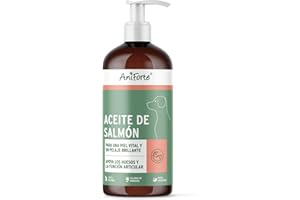 AniForte Aceite de Salmón para Perros 1 Litro - 100% Natural. Contiene Ácidos Grasos Omega 3, EPA, DHA Y Linolénico. Beneficioso para Huesos Fuertes y Pelaje Brillante