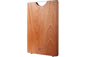 ‎MITSUMOTO SAKARI MITSUMOTO SAKARI Profesjonalna Kuchenna Deska do Krojenia，Naturalna Bambusowa Deska do Krojenia， Drewniana Deska do Krojenia z Antypoślizgowymi Nóżkami，40 X 27 X 2,5 cm