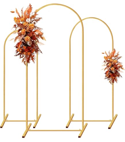 Arche Métallique Dorée Fiita 2m | Support Pour Décoration Fond | Mariage, Anniversaire, Fête