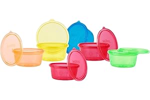 Nuby - Pack 6 vasos para congelador en bolsa, 120 ml, 3+ m, Multicolor