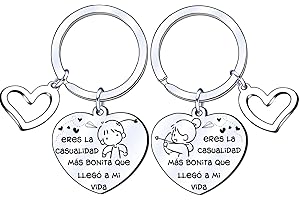 YUANSI Regalos de San Valentín 2 llaveros Regalos Parejas Llavero de Regalo para Novia o Novio Regalos Valentín para novio/novia Regalo Bodas Regalos Parejas Aniversario Regalos Parejas Navidad