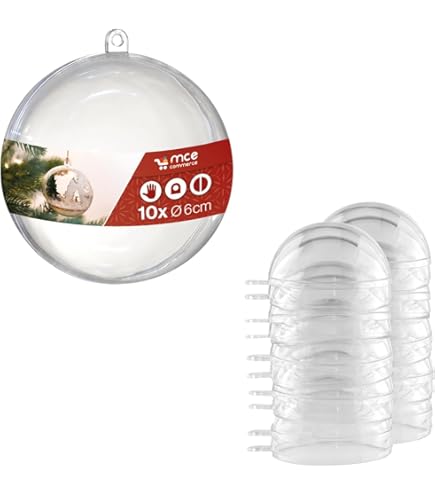 Decoris Kerstballen kunststof in box a 30 stuks| in de kleuren rood