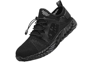 SAMKO Lightweight Breathable Steel Toe Cap Safety Shoes Work Shoes Trainers Protective Footwear for Construction Industrial