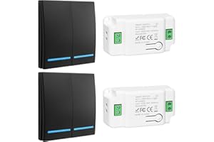 HNCY Set di interruttori RF 433 MHz da 230 V, ricevitore a 100 m, interruttore di sicurezza 10 A-2