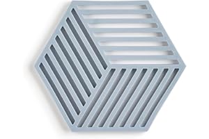 Zone Denmark Hexagon Topfuntersetzer Hitzebeständig, Silikon Untersetzer, Praktische und Dekorative Topf-Untersetzer, Spülmaschinenfest, 16 x 14 cm, Sky