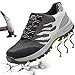Produktbild XIAO LONG Damen Herren Sicherheitsschuhe Arbeitsschuhe Atmungsaktiv Stahlkappe Schutzschuhe Traillaufschuhe für Sommer,Grau,45