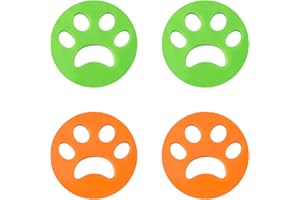 Andiker Haustierhaarentferner Waschmaschine, 4 Stück Katzenklauenförmige Tierhaarentferner für Kleidung, Silikon-Tierhaarfänger (Kreis)