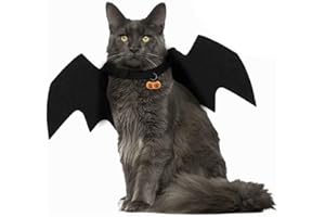 Amasawa Zwierzęta domowe skrzydła nietoperza, kostium na Halloween dla zwierząt domowych, kostiumy ubrania Halloween dynie kot dzwonek skrzydła kot nietoperz kostium dla szczeniaka psa kota