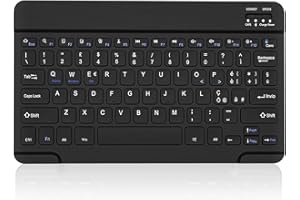COEZFE Wireless Bluetooth Tastiera 10" Rechargeable Universal for Tablet, iPad/Samsung/Lenovo/Xiaomi/Honor/Huawei, Layout Italiano QWERTY, Nero