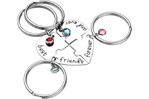 VALICLUD Portachiavi Novità Bff Portachiavi per 3 Migliori Amici per Sempre E Portachiavi Sempre Corrispondenti per Gli Amici