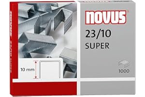 Novus 23/10 Super zszywki Box, 1000, ocynkowany drut stalowy, wysoka wydajność
