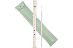 Mtzmy Blockflöte für Kinder Anfänger Sopran Deutsche Griffweise, 8-Loch Flöte für Erwachsene, Recorder mit Etui, Reinigungsstift und Bedienungsanleitung (2-Grün)