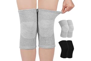 AOOWU Knäbandage för män och kvinnor, 4 stycken bambu andningsbart kompressionsbandage, knästöd bekvämt för jogging, styrketr