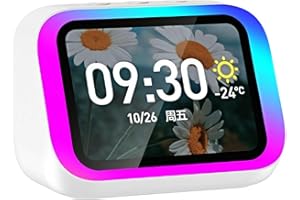 GENERIC Altoparlante Bluetooth intelligente AI con grande schermo - Display HD, assistente vocale AI, design multifunzionale (bianco)