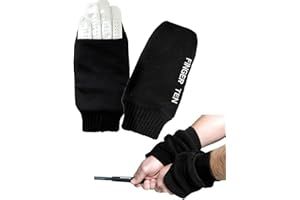 FINGER TEN Gants De Golf Hiver Femme Hommes Mitaines en Polaire Chaude Paire De Valeur, Gant Deux Mains Durable Pull Up Fit Doux Confortable Noir Taille M L XL Ensemble De Plein Air Sport